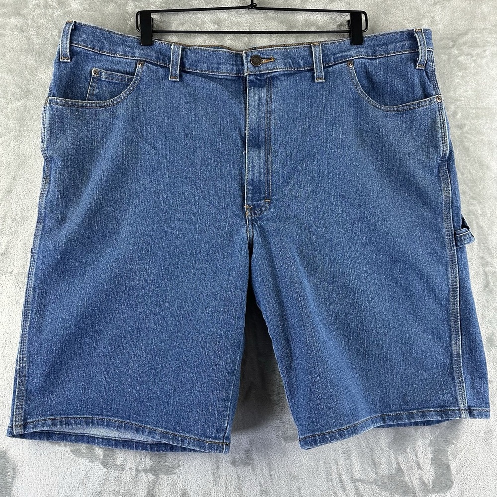 Dickies Carpenter Denim Shorts Men's 44 Blue Medium Wash Cotton Blend